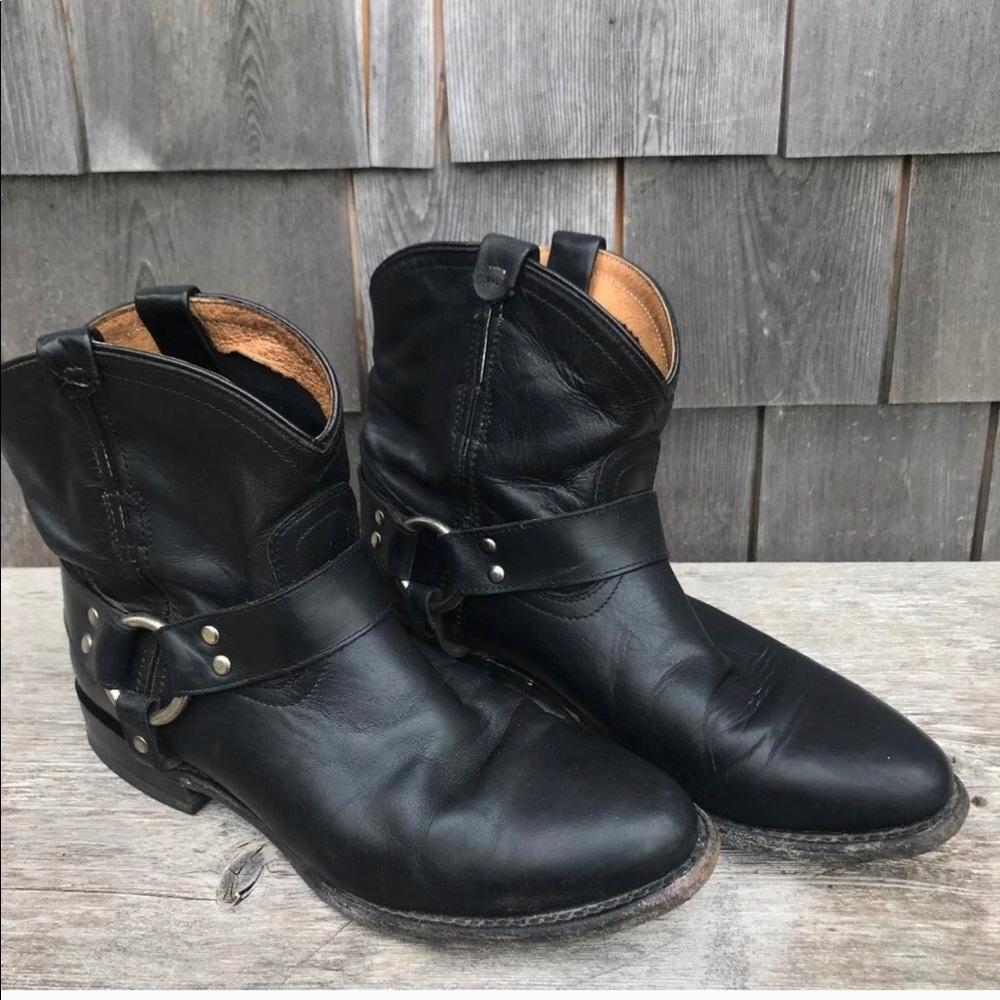 Frye short harness boots